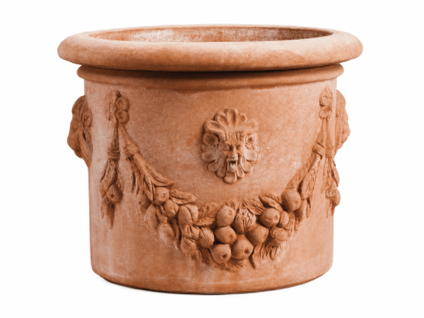 Reich verzierter Terracotta Cylinder - Cilindro festonato